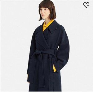 Uniqlo wool wrap best sale coat